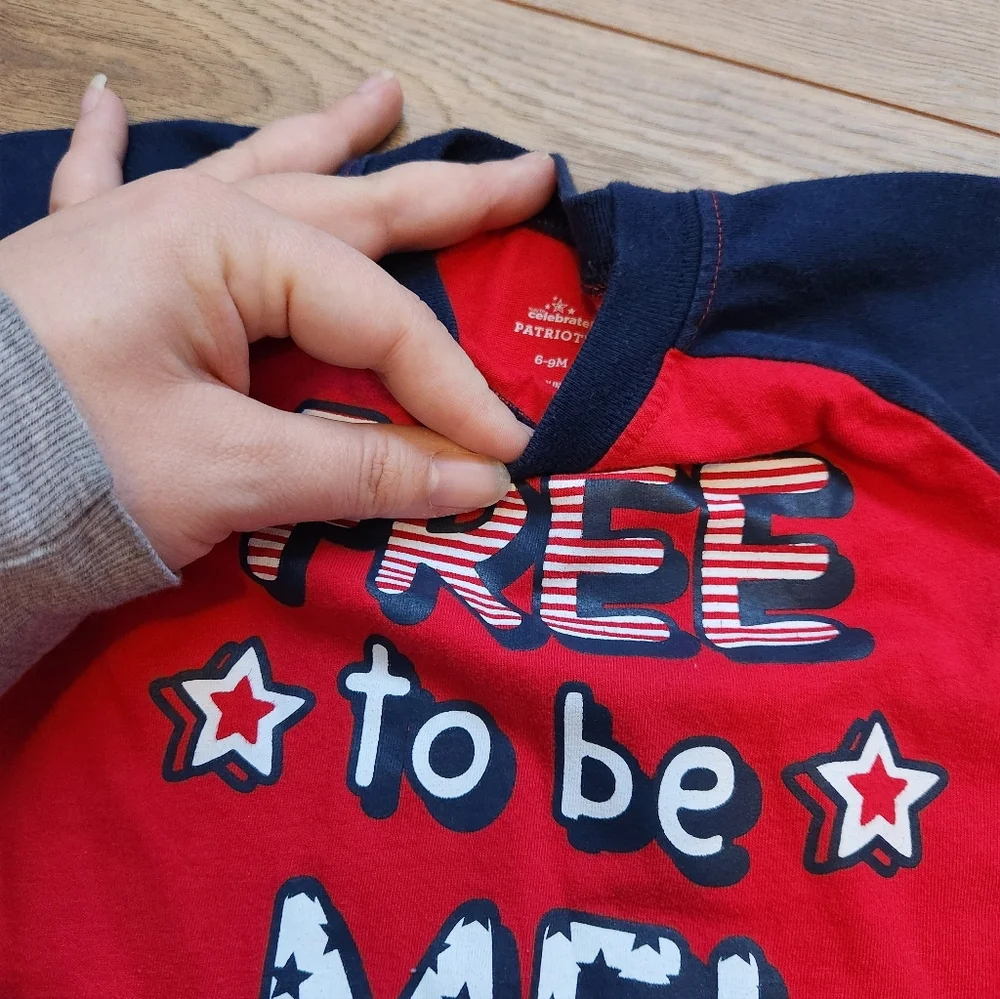 6-9 Months patriotic Baby Romper